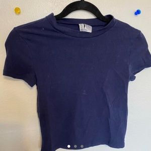 H&M SOFT BLUE CROP TOP